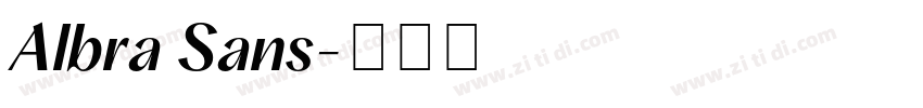 Albra Sans字体转换